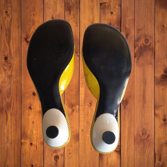 Aldo Women's Size 36/US 6 Slip On Kitten Heel Daisy Dot Print Sandals READ - Picture 8 of 9